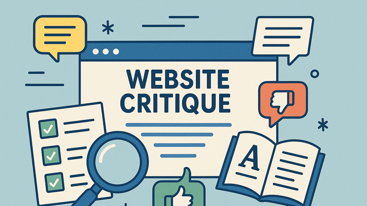 Illustration of Website Critique Glossary