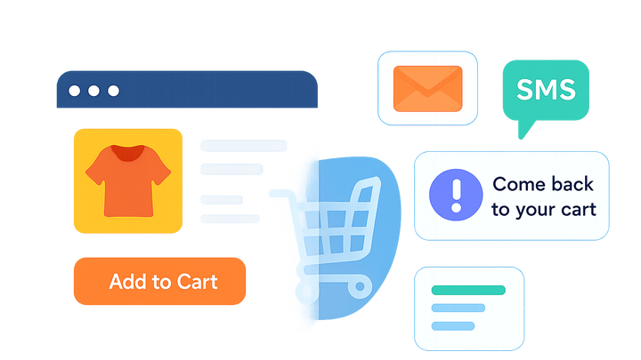 Illustration of Abandoned cart recovery