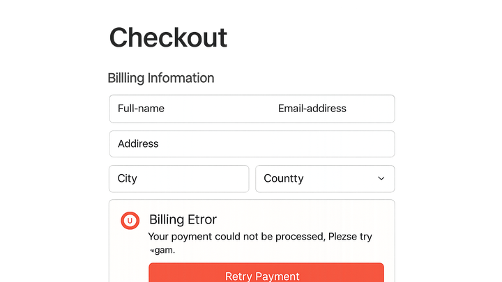 Illustration of Billing error handling