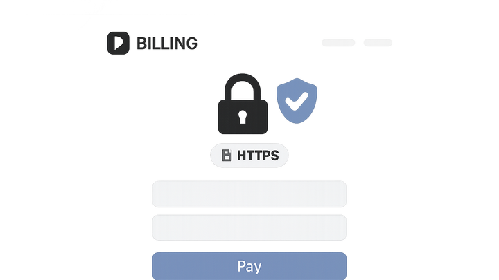 Illustration of Billing page security
