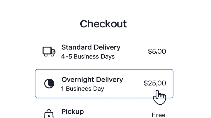 Illustration of Checkout delivery options