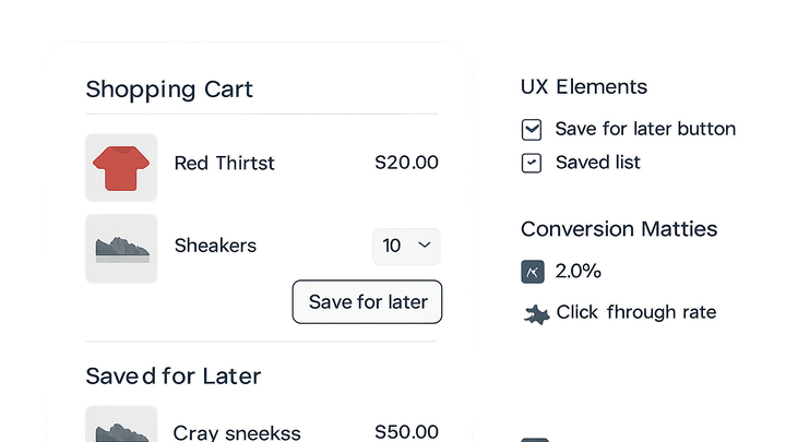 Illustration of Checkout save for later