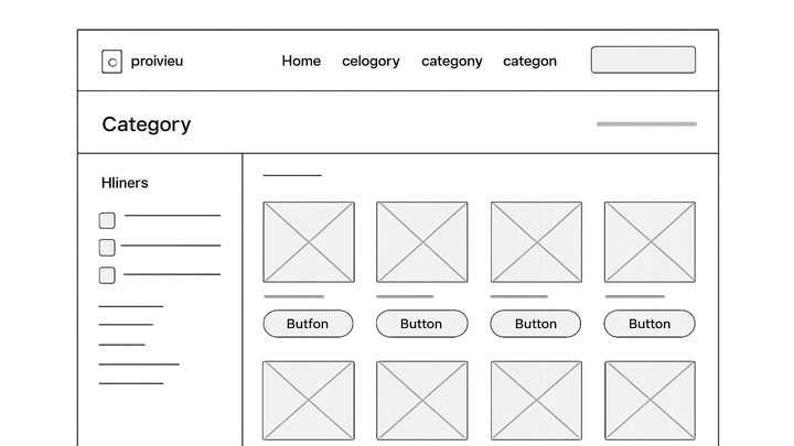 Illustration of Ecommerce category pages