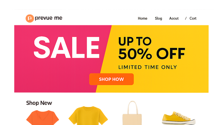 Illustration of Ecommerce deal banner