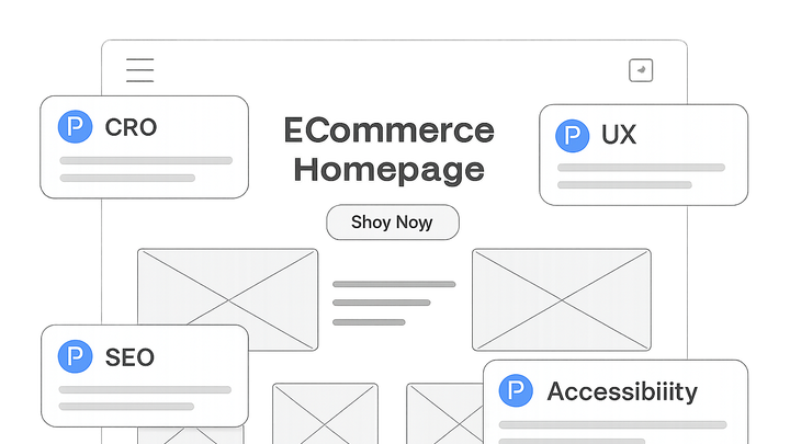 Illustration of Ecommerce homepage reviews