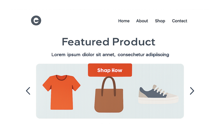 Illustration of Ecommerce homepage sliders