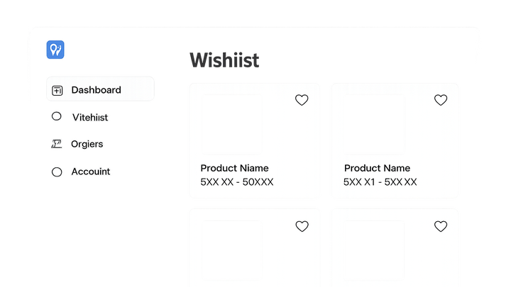Illustration of Ecommerce wishlist
