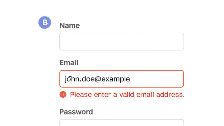 Illustration of Error messaging