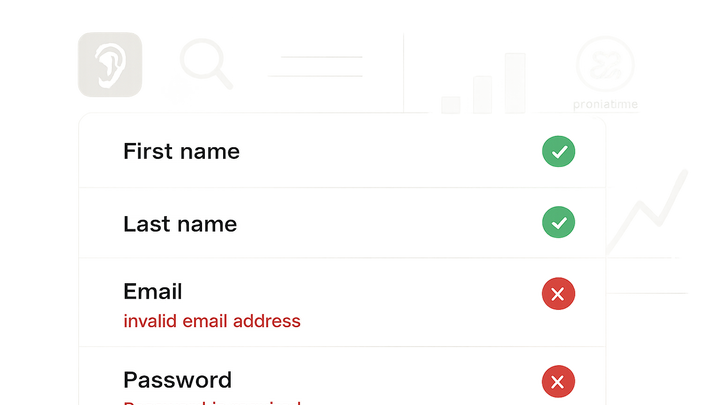 Illustration of Form validation