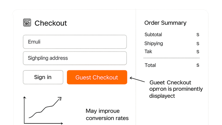 Illustration of Guest checkout