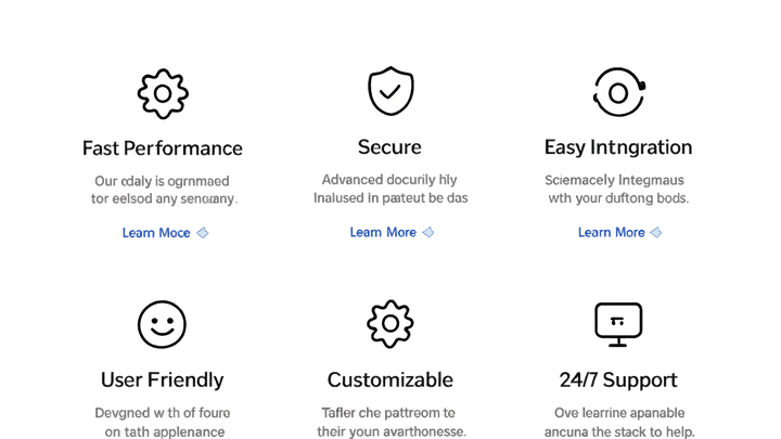 Illustration of Homepage feature grid