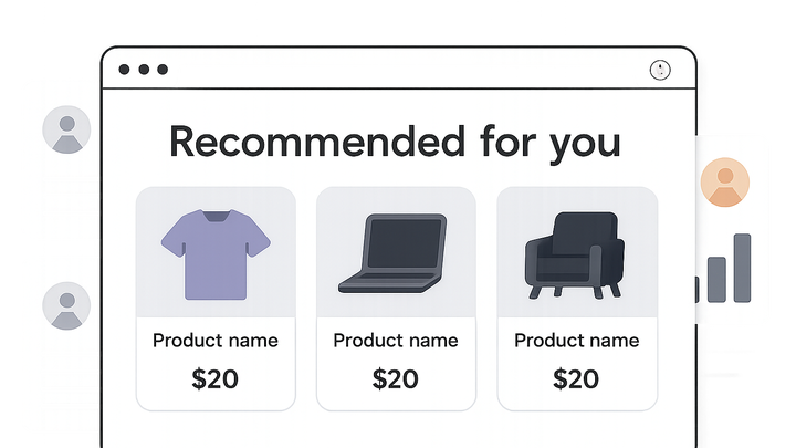 Illustration of Personalized recommendations