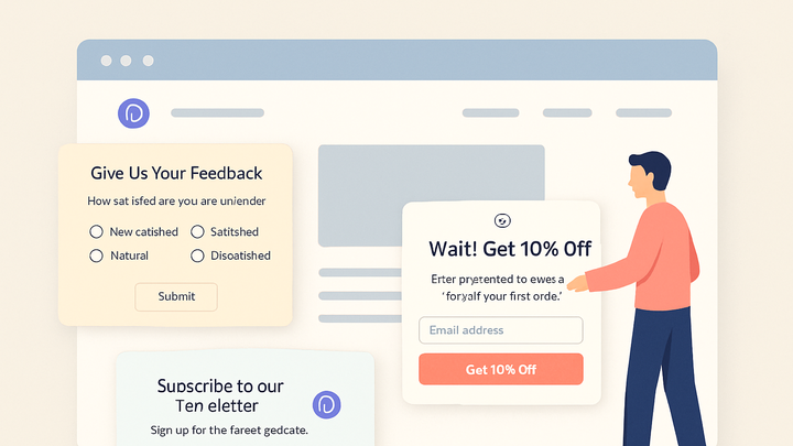 Illustration of Pop-up forms