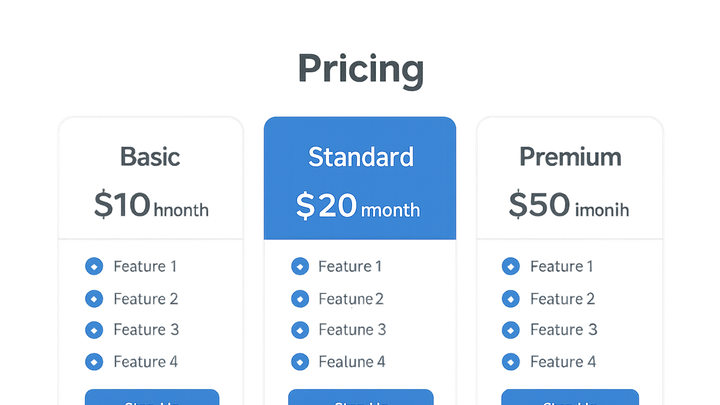 Illustration of Pricing page clarity