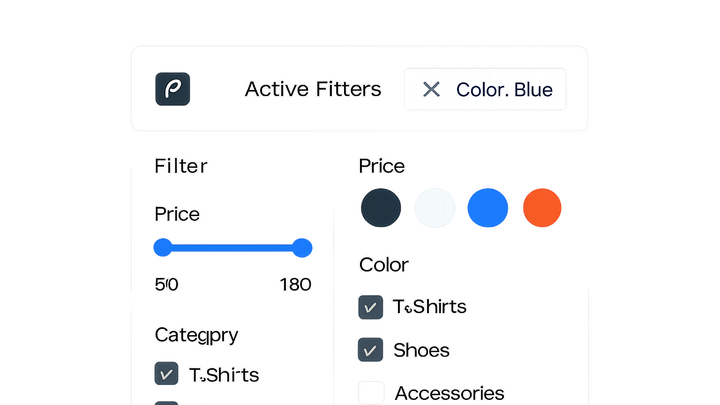 Illustration of Product filtering