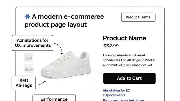 Illustration of Product page imagery