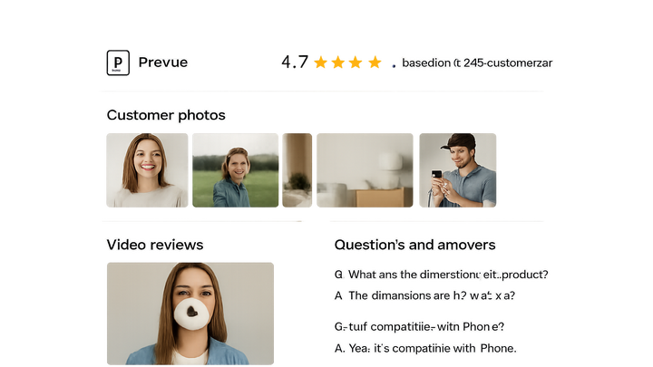 Illustration of Product page user-generated content
