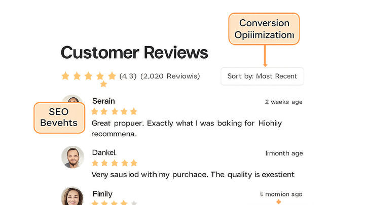 Illustration of Product reviews display