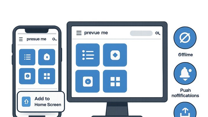 Illustration of Progressive web app (pwa)