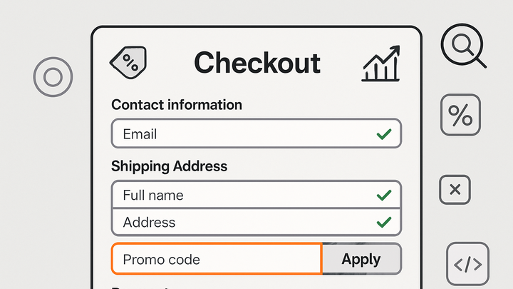 Illustration of Promo code field