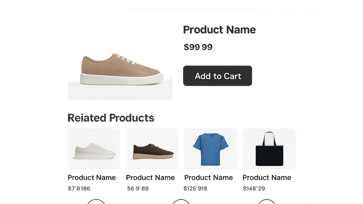 Illustration of Related products section