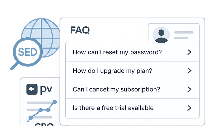 Illustration of Saas faq section