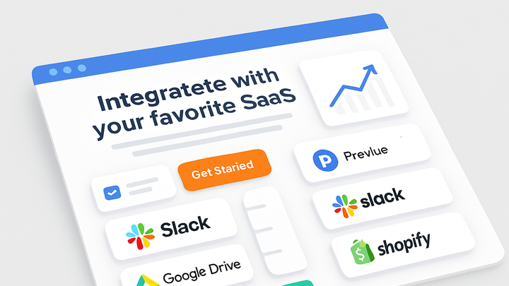 Illustration of Saas integration showcase