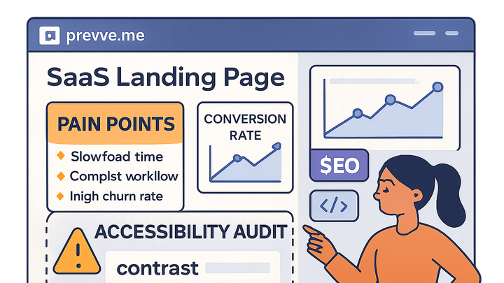 Illustration of Saas pain point focus