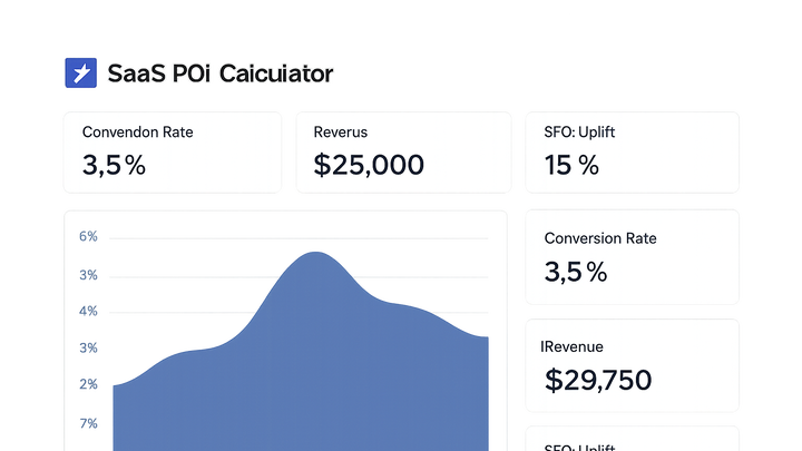 Illustration of Saas roi calculator