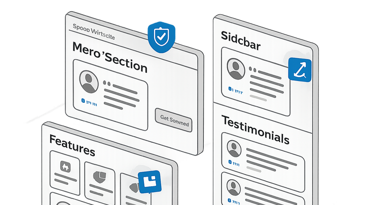 Illustration of Saas testimonial placement