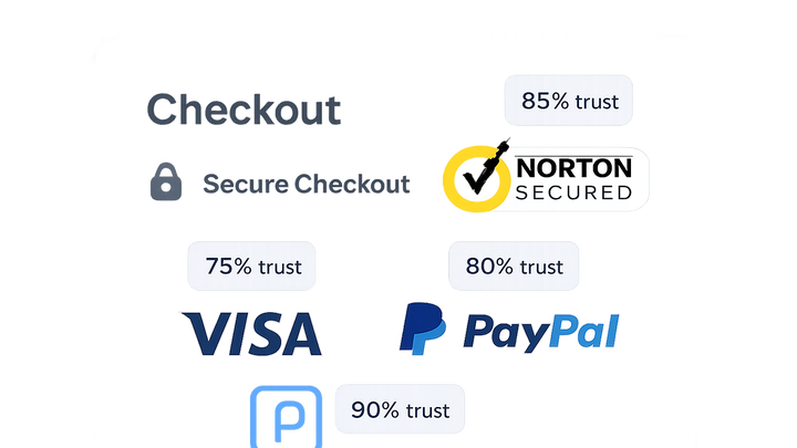 Illustration of Secure checkout badges
