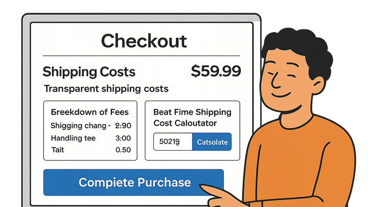 Illustration of Shipping cost transparency