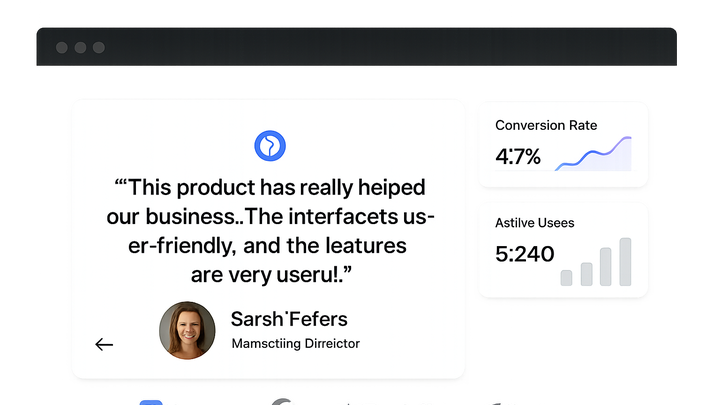 Illustration of Testimonial carousel