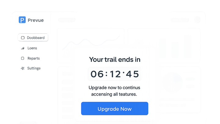 Illustration of Trial reminder pop-up