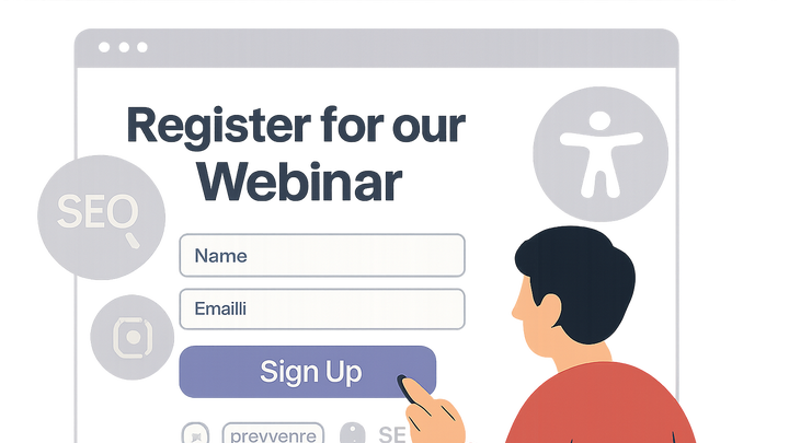 Illustration of Webinar signup